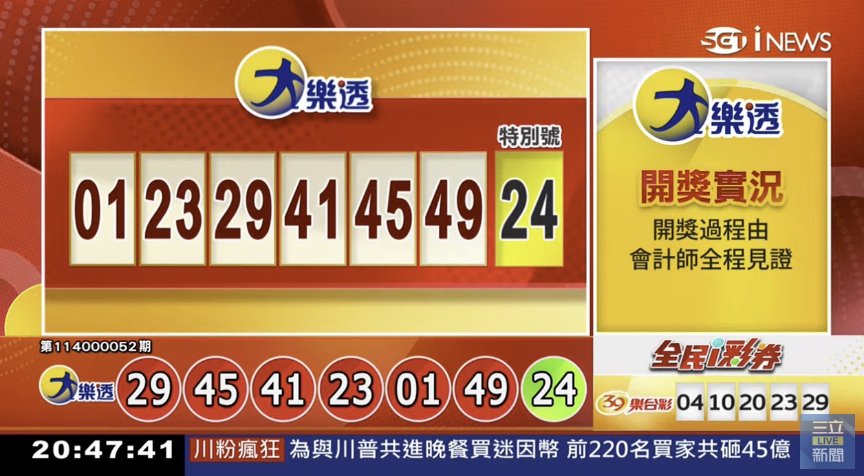 💰114年5月13日大樂透開獎號碼💰第114000052期《大樂透中獎號碼》